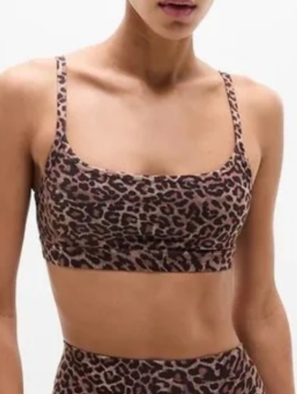 NWOT Athleta Leopard Print Sports Bra Size Large